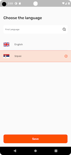 Android application Maxi hrana screenshort
