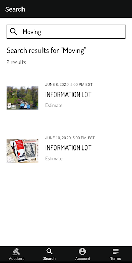 Aether Auctions Screen 2