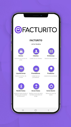 Android application Facturito screenshort