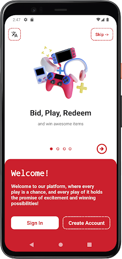 Android application BidWazir - Auction Demo App screenshort