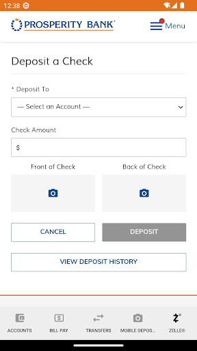 Prosperity Bank Screen 3