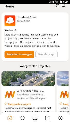 Android application Noordwest Bouwt screenshort