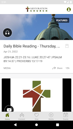 Android application Restoration Church WF screenshort