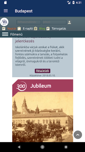 Android application piaristAPP screenshort