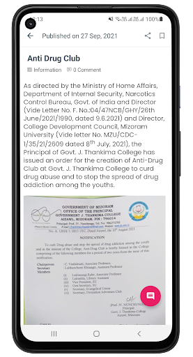 GJTC InfoApp Screen 3