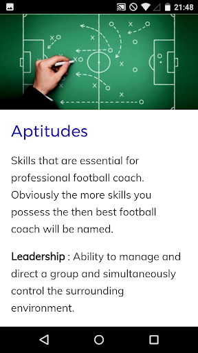 Soccer Coach Course Screen 2