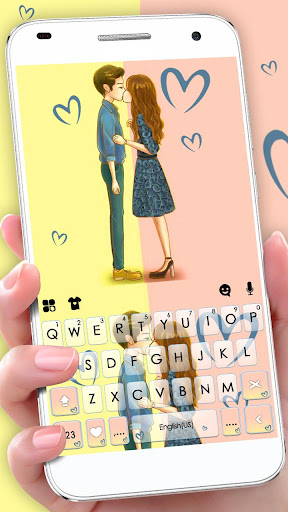 Android application Lovely Cute Couple Keyboard Th screenshort