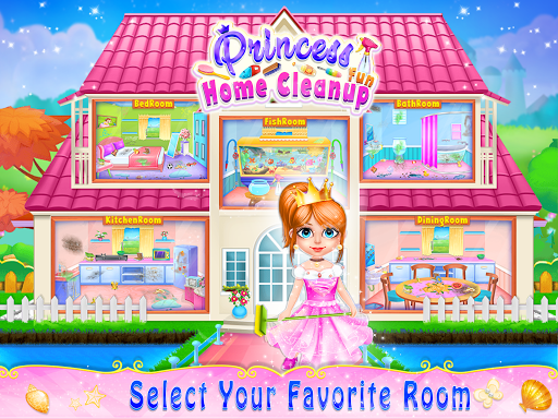 Android application Princess Fun Home Cleanup screenshort