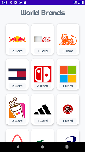 Famous World Brand Logo Quiz Screen 3