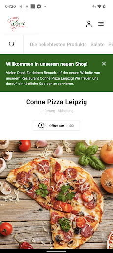 Android application Conne Pizza Leipzig screenshort