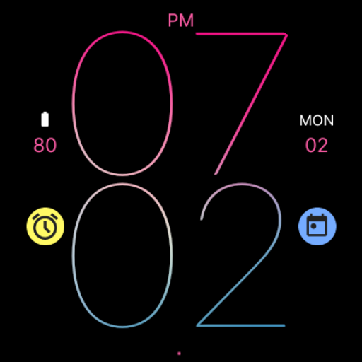 Modern Pink Light Watch Face Logo
