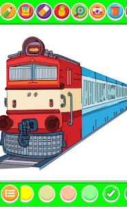 train coloring page game