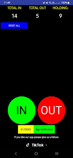 Door Supervisors Clicker Screen 2
