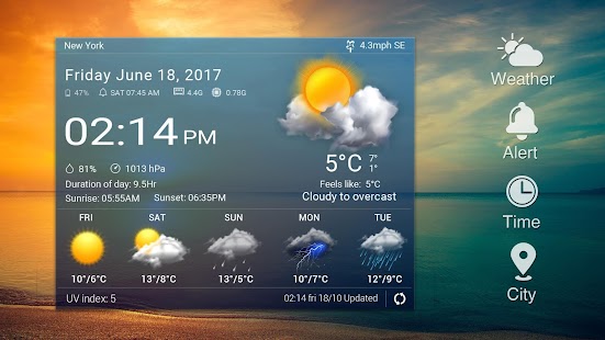 Real-time weather forecasts Screenshot
