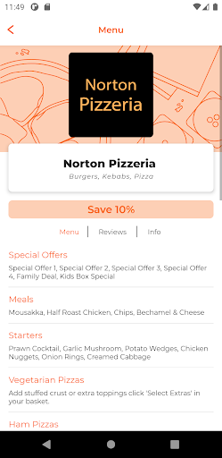Norton Pizzeria TS20 Screen 2