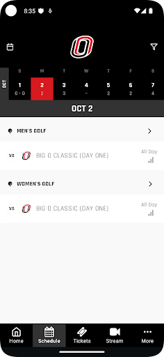 Screenshot of Omaha Mavericks