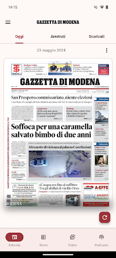 Android application La Gazzetta di Modena screenshort