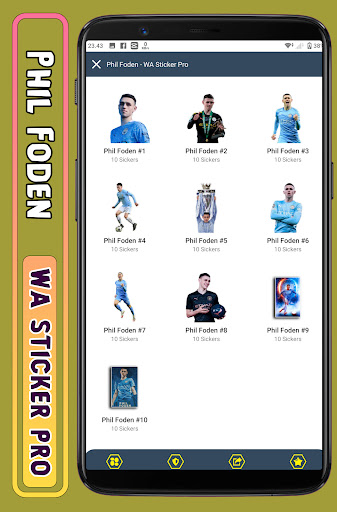 Android application Phil Foden - WA Sticker Pro screenshort