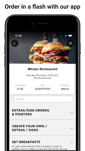 Android application Mirzan Restaurant screenshort
