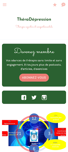 Android application ThéraDépression screenshort