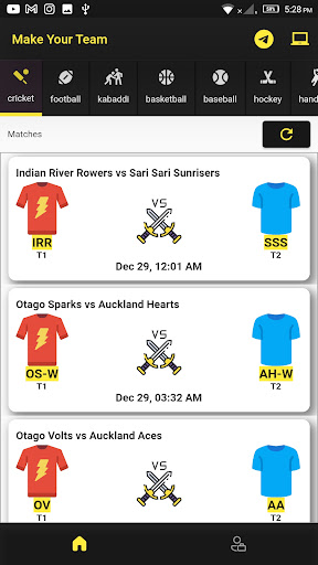 Android application Make Your Team screenshort