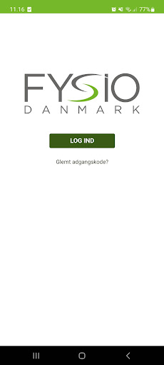 Android application Min Fysioterapeut screenshort