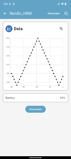 Screenshot of nRF Toolbox for Bluetooth LE