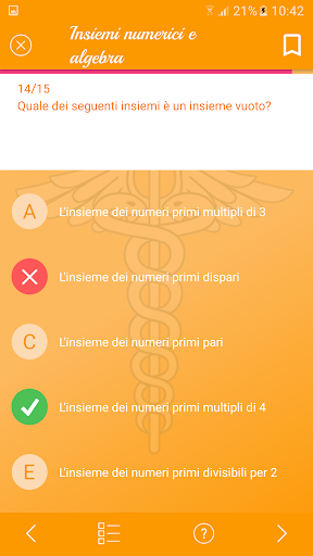 Android application Just Quiz Medicina e Chirurgia screenshort