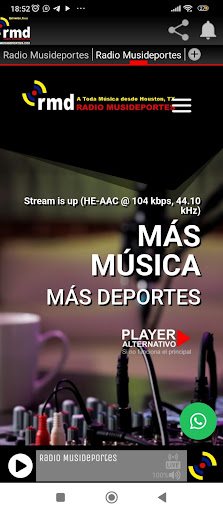 Android application Radio Musideportes screenshort