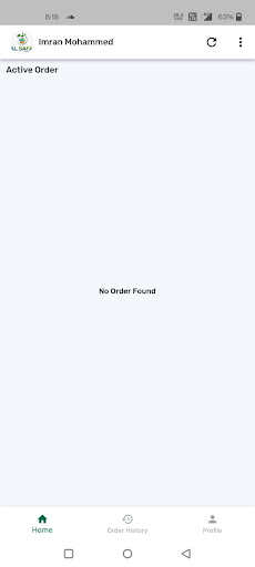 Android application Al Safa Delivery Partner screenshort