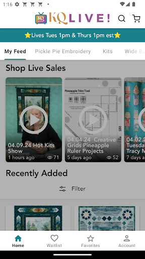 Screenshot of KQ Live!
