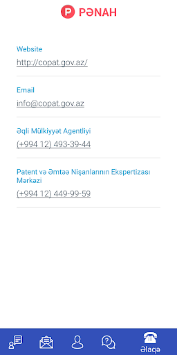 Android application PƏNAH screenshort