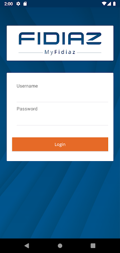 Android application MyFidiaz screenshort