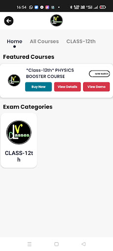 LV Classes Screen 3