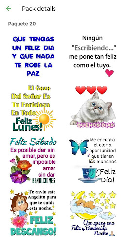 Android application Stickers Buenos Días Noches screenshort
