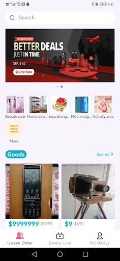 Android application Uwayy screenshort