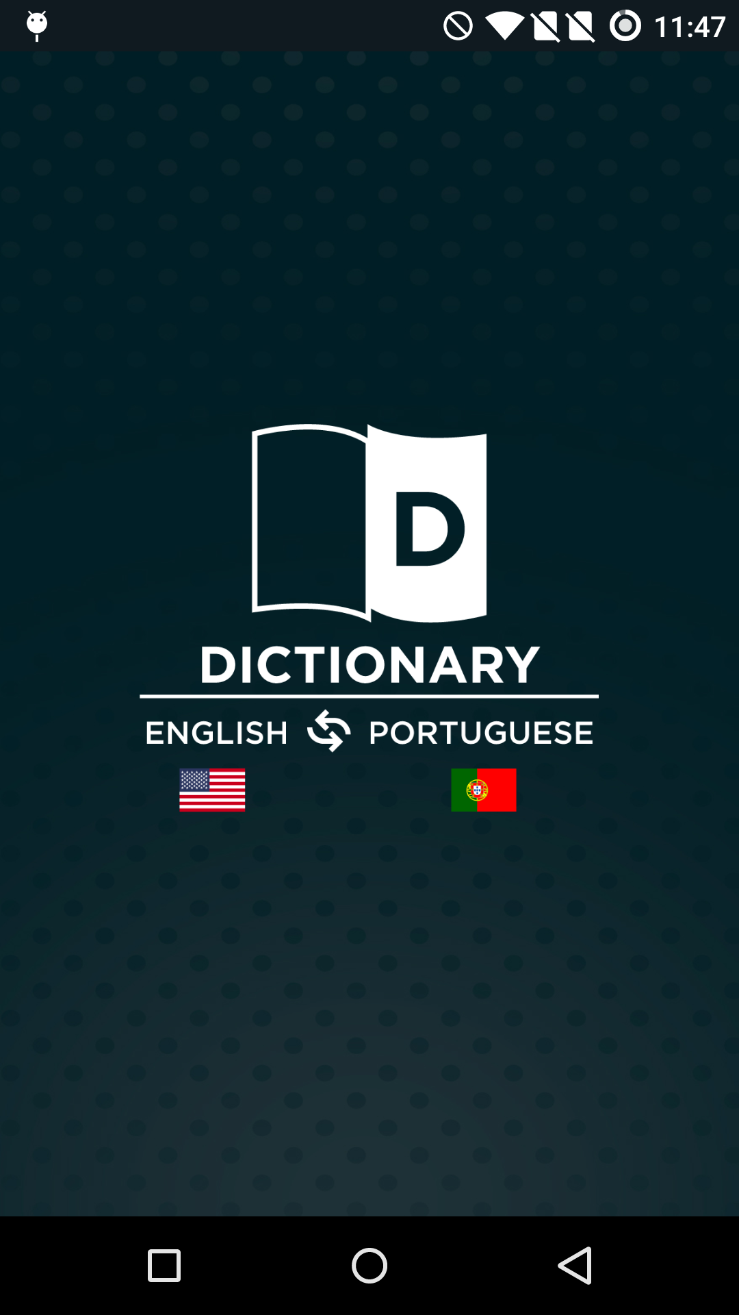 Android application English Portuguese Dictionary screenshort