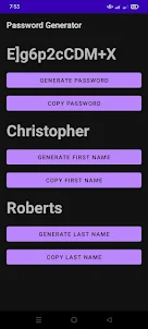 Fake Name - Password Generator