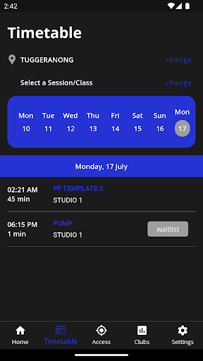 Plus Fitness Member ID Screen 2