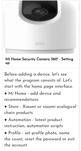 Mi Home Security Camera guide Screen 3
