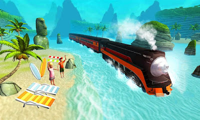 Water Surfer Bullet Train Game poster 15