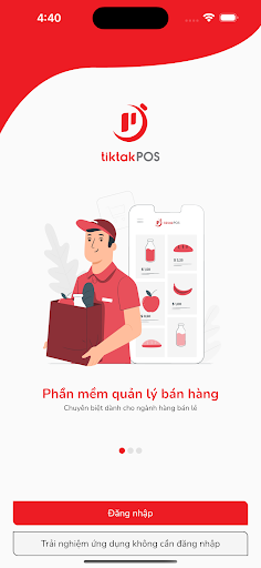 Android application tiktakPOS screenshort