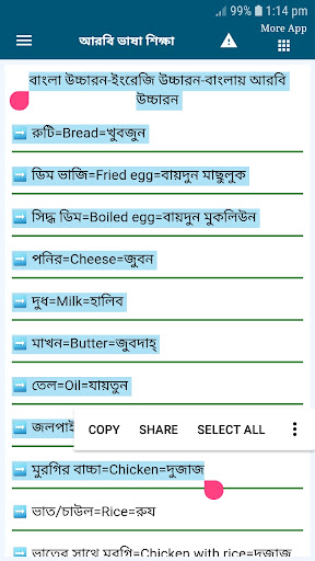 আরবি ভাষা শিক্ষা সফটওয়্যার Screen 3