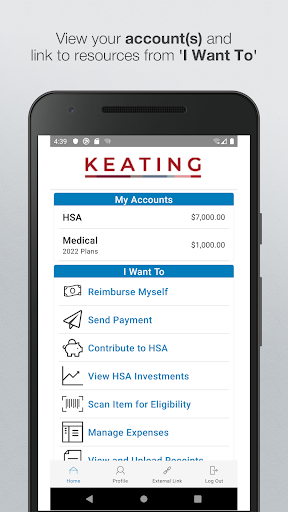 Android application Keating & Associates, Inc. TPA screenshort