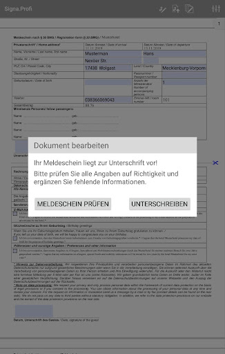 SIGNA.PROFI Screen 2