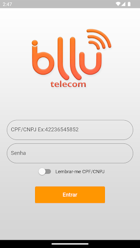 Android application Bllu Telecom screenshort