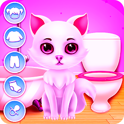 「Cute Kitty Caring and Dressup」圖示圖片