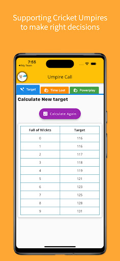 Android application The Umpire Call screenshort