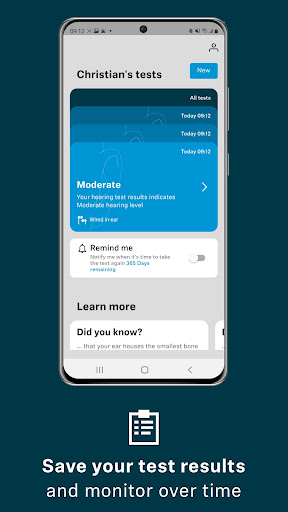 Screenshot of Sennheiser Hearing Test