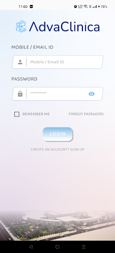 Android application AdvaClinica screenshort